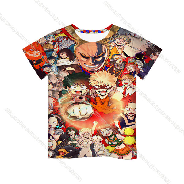 My Hero Academia 3D Clothing 2020 New Children's Tops All Might Cool Quality Shoto Deku Printed Kids Boys T-shirt