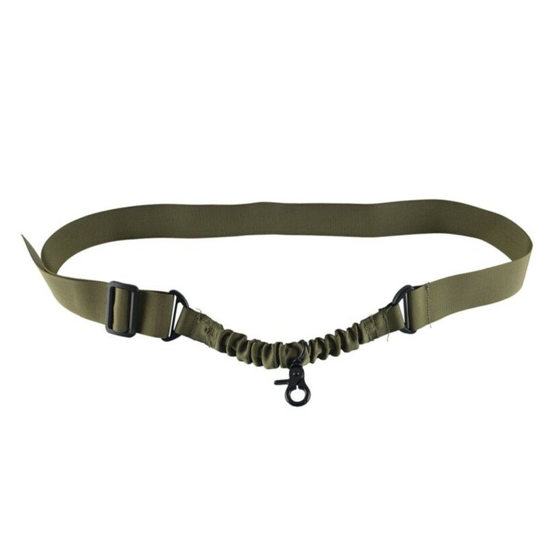 1pc Adjustable Bungee Single Point Sling Quick Release Metal Hook Nylon Double-layer AEG Strap For Hunting Crossbody Accessories
