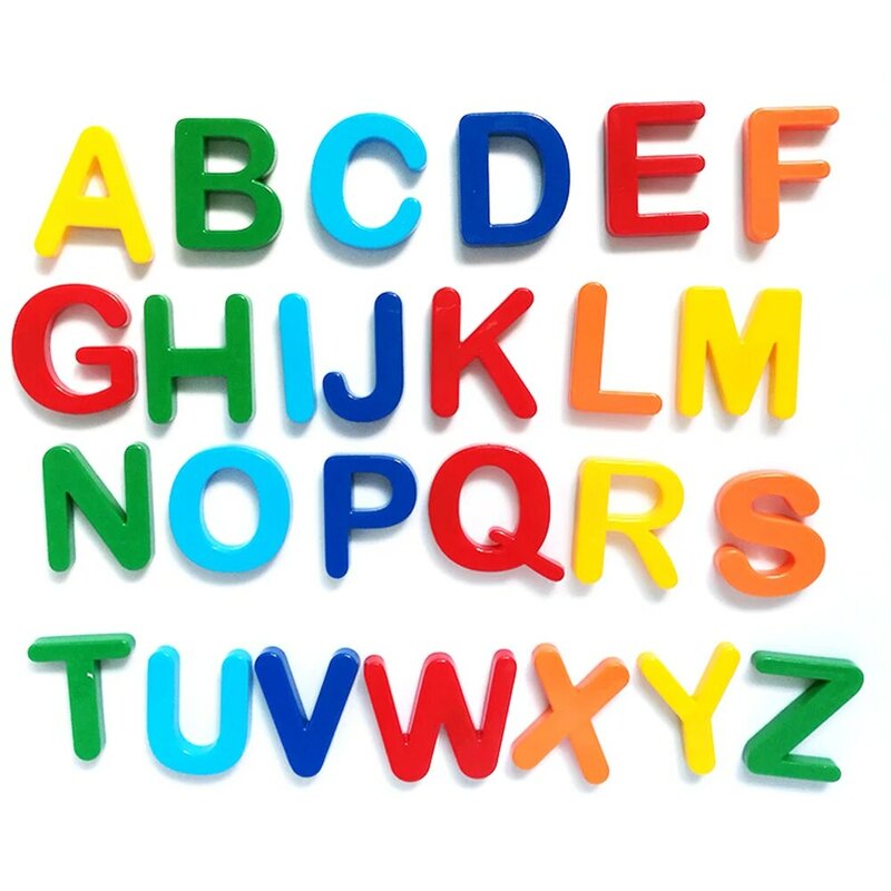 Mainan Edukasi Anak Usia Dini Huruf Magnetik Stiker Magnet Digital Huruf Inggris Stiker Kulkas