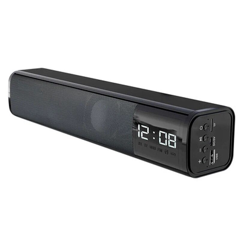 Portable Wireless Bluetooth Speaker Multifunction Speaker Desktop TF SD Card Mobile Phone Multimedia Alarm Clock Sound Box FM
