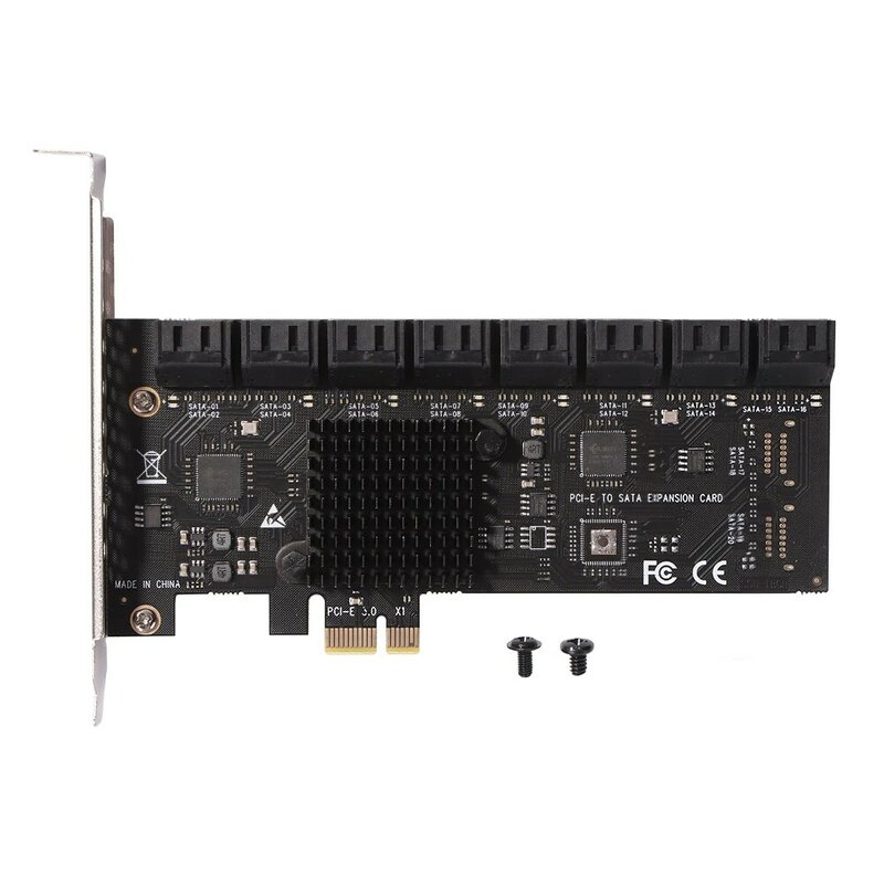 SA3112J PCIE Adapter 16 Cổng PCI-Thể Hiện X1 Sang SATA 3.0 Bộ Điều Khiển Mở Rộng Thẻ 6Gbps Tốc Độ Cao máy Tính Để Bàn Máy Tính Mở Rộng