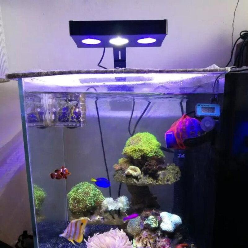Luz LED Nano para acuario, iluminación de agua salada de 30W con Control táctil para pecera de arrecife de Coral, enchufe estadounidense, envío directo