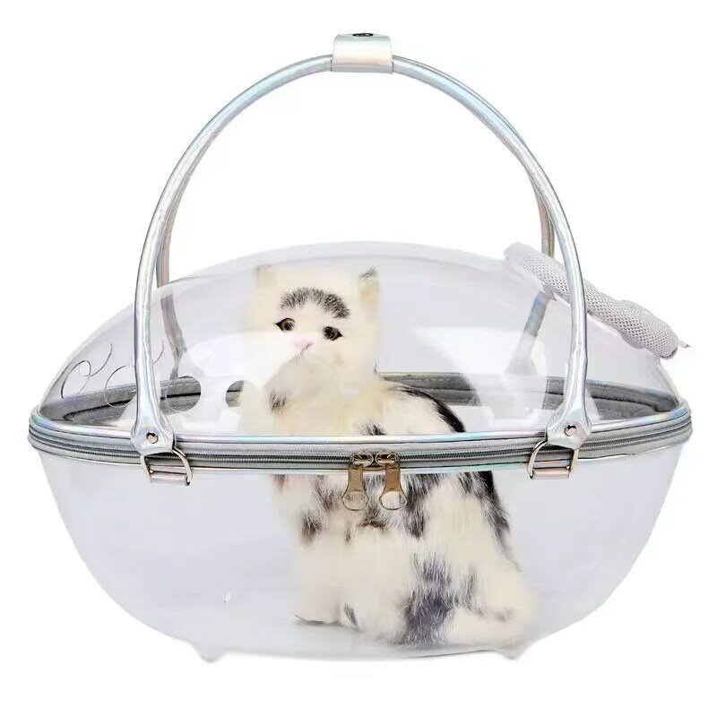 Прозрачная Сумка-переноска для кошек и домашних животных, прочный рюкзак для путешествий на 360 градусов
