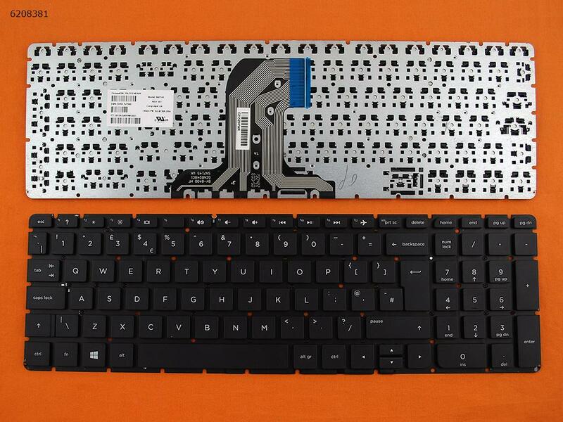UK Keyboard Baru untuk HP Pavilion 15-ac017na 15-ac018na 15-ac019na 15-ac020na 15-ac024na 15-ac029na Laptop Hitam Tanpa Bingkai