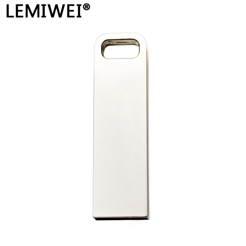 Lemiwei pendrive usb 2.0, mini chaveiro em metal, capacidade real, 64gb, 32gb, 16gb, 8gb