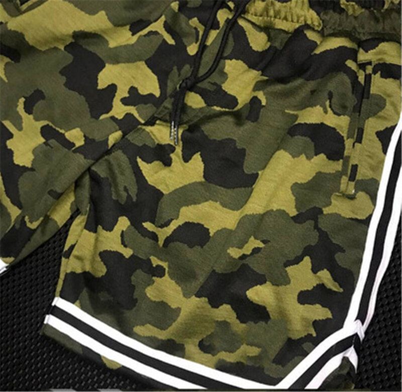 Camouflage Shorts Nieuwste Splicing Mesh Ademende Mannen Fitness Sport Basketbal Broek Outdoor Running Training Shorts