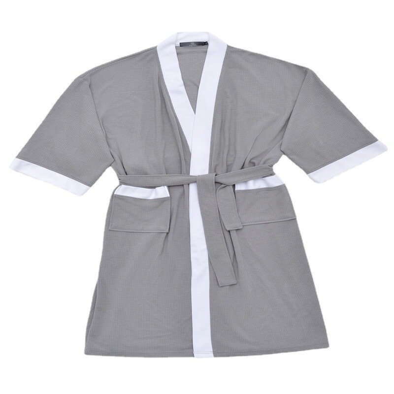 Japanse Kimono Badjas Gewaden Mannen Wafel Katoenen Gewaad Nachtkleding Lente Zomer Dunne Pyjama Casual Homewear Mannelijke Thuis Kleren