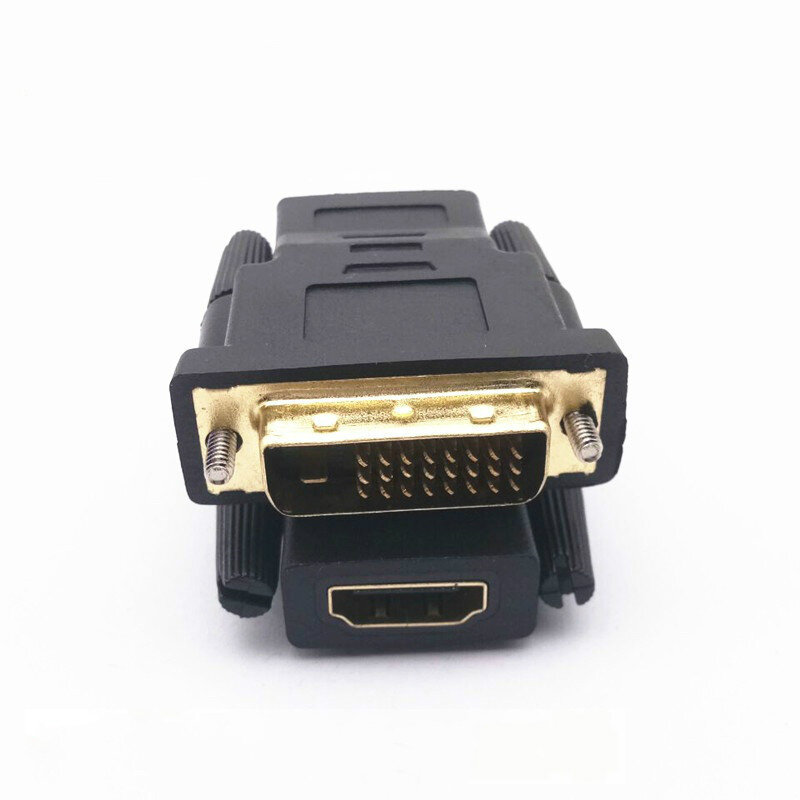 Vàng DVI Sang HDMI-Tương Thích Adapter Máy Tính DVI Nam 24 + 1 To HDMI-Tương Thích Nữ DVI Cách Mạng