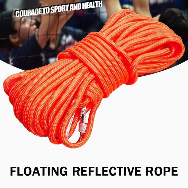 6Mm-8Mm Outdoor Climbing Rope 10-30M High Strength Hiking Safety With Tool Survival rope Hook Rescue Climbing Rope Camping