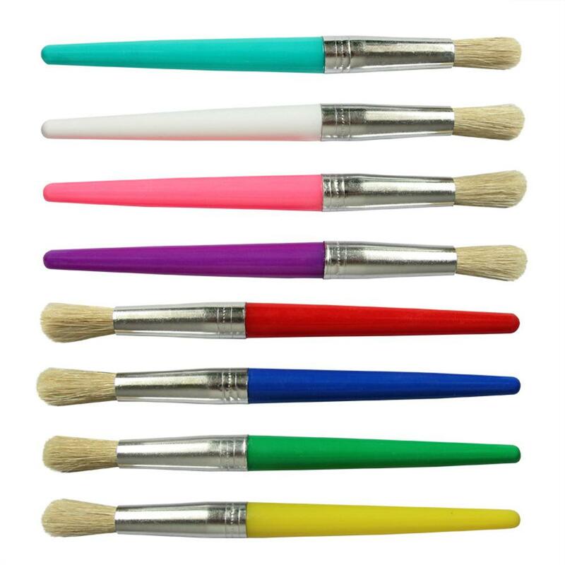 4 Pcs Paint Brushes Set Round Pointed Tip Paintbrushes bristle Hair Artist oil painting brush