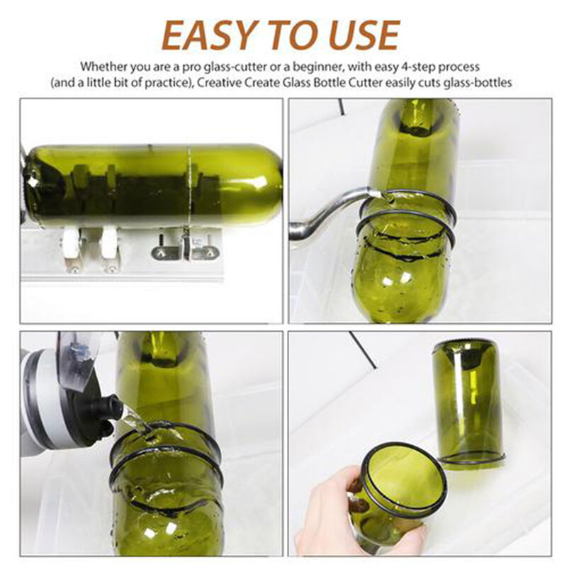 Kit cortador de garrafa de vidro profissional cortador de garrafa diy máquina cortador de vidro ferramentas kit