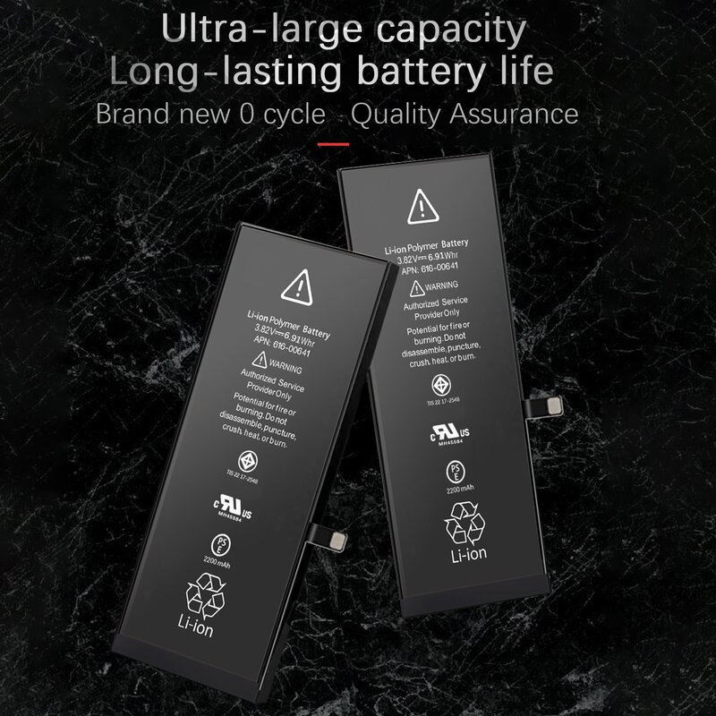 Batería de alta capacidad para teléfono móvil Apple iPhone, nova, celo oem, para modelos 5 5S 5C SE 6 6S 7 8 Plus X XR XS Max