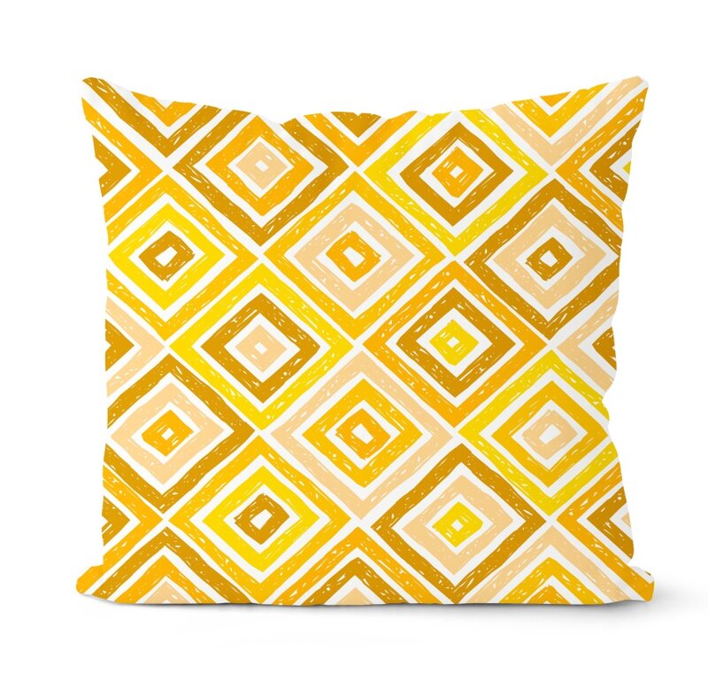 Nórdico amarelo cervos lance travesseiro caso geométrico coxim capas para casa sofá cadeira fronhas decorativas
