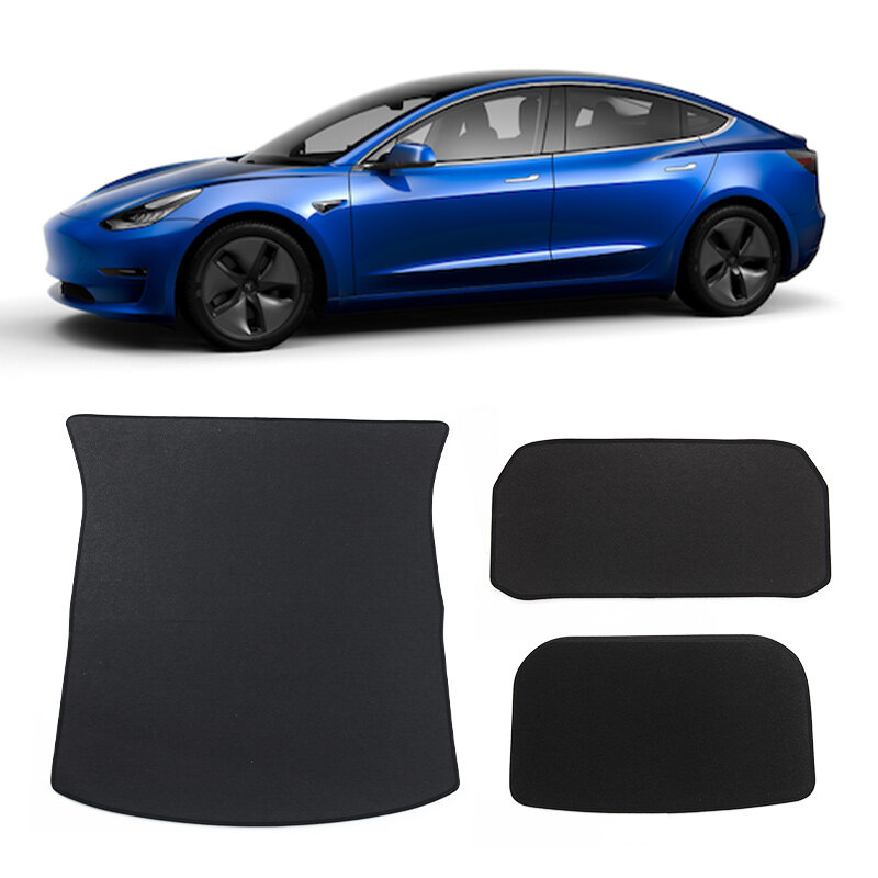 Tplus Zachte Bagage Mat Auto Accessoires Voor Tesla Model Y 2020-2021 Voor En Achter Bagage Matten Bont Flanel doos Matten