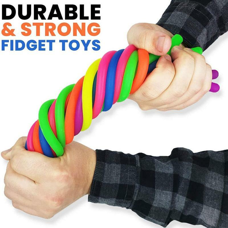 6pcs/lot Soft Rubber Noodle Elastic Rope Toys Stretch String Decompression Toy Stretchy String Fidget Relief Stress Vent Toys