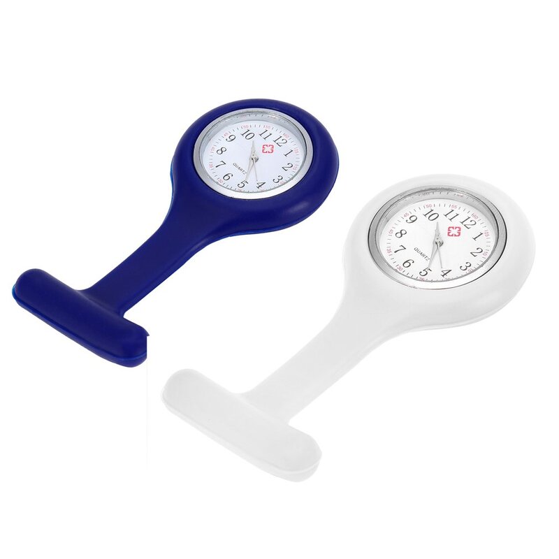 Mini Draagbare Siliconen Doctor Verpleegkundigen Pocket Nurself Horloge Fob Horloge Meerdere Kleuren Broche Pin Hanger 5 Kleuren 2020