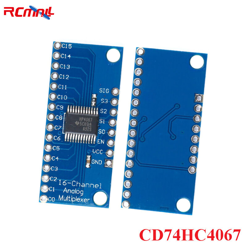 RCmall 10 sztuk 16CH analogowy cyfrowy multiplekser moduł tabliczki zaciskowej CD74HC4067 CMOS precyzyjny moduł dla Arduino