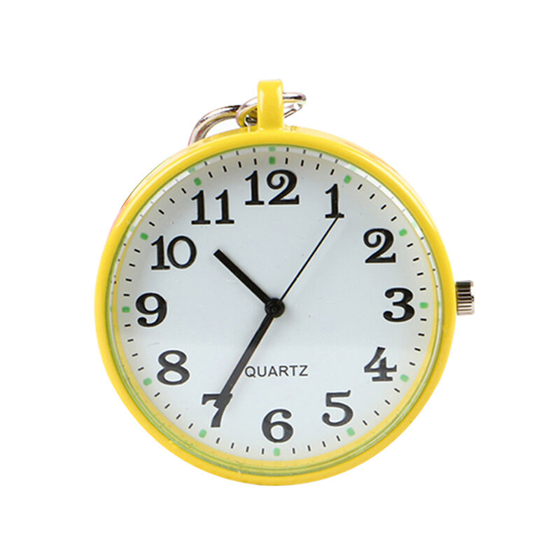 Relógio de bolso de quartzo chaveiro relógios mostrador redondo portátil simples pingente para mulheres nyz shop