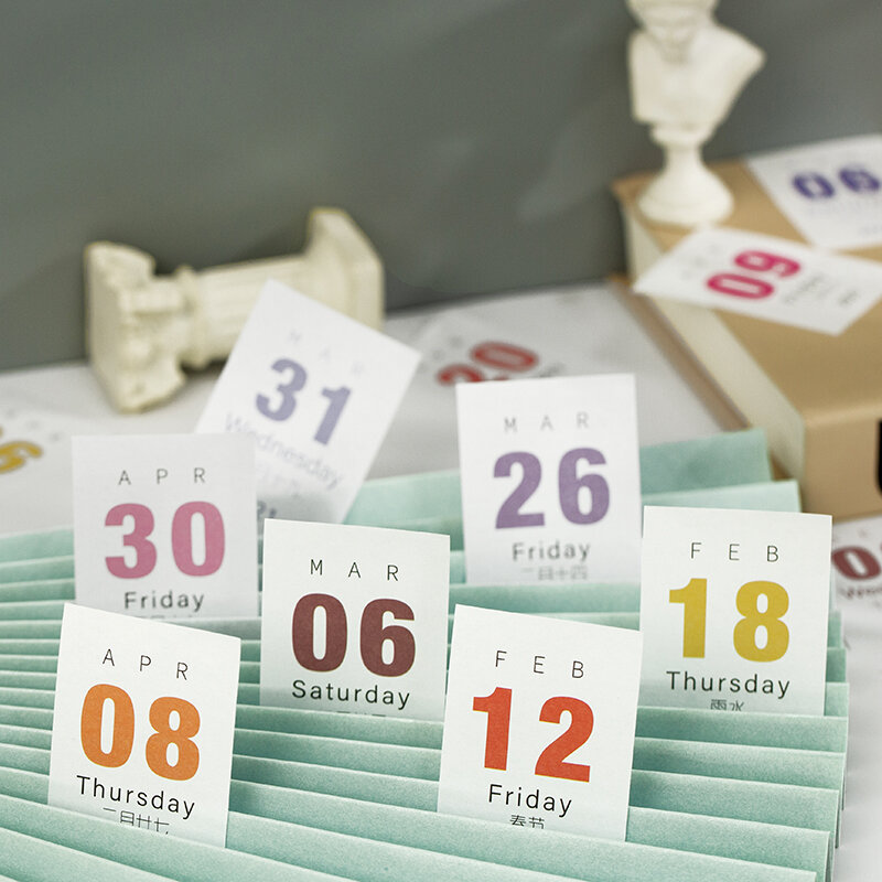 2022 calendar The New Mini Desk calendar for school schedule 2021 2022 office supplies planner Paper Tearable