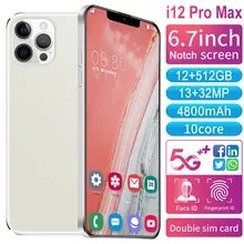 2021 Aple Store Global Version Smartphone Hot Sale I12 Pro Max 12GB 512GB Snapdragon 888 Face ID 6.7Inch Mobile Phone