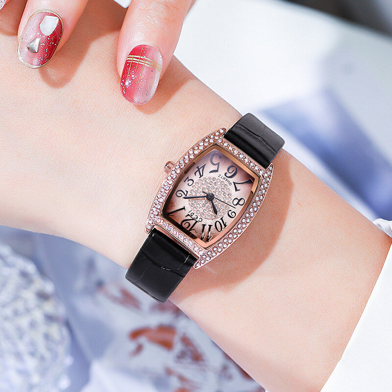 موضة جديدة برميل مزاجه الاسراف النسخة الكورية الماس حزام السيدات مشاهدة المرأة مقاوم للماء ساعات كوارتز Reloj mujer