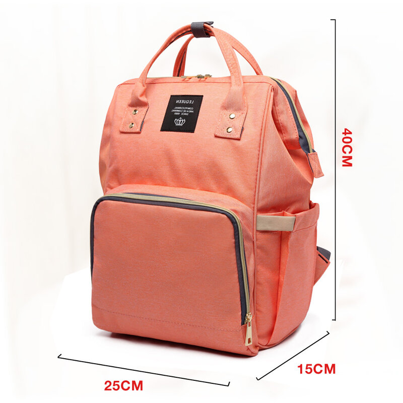 Рюкзак для мам Lequeen, модная брендовая вместительная детская дорожная сумка для подгузников, дизайнерская сумка для ухода за детьми