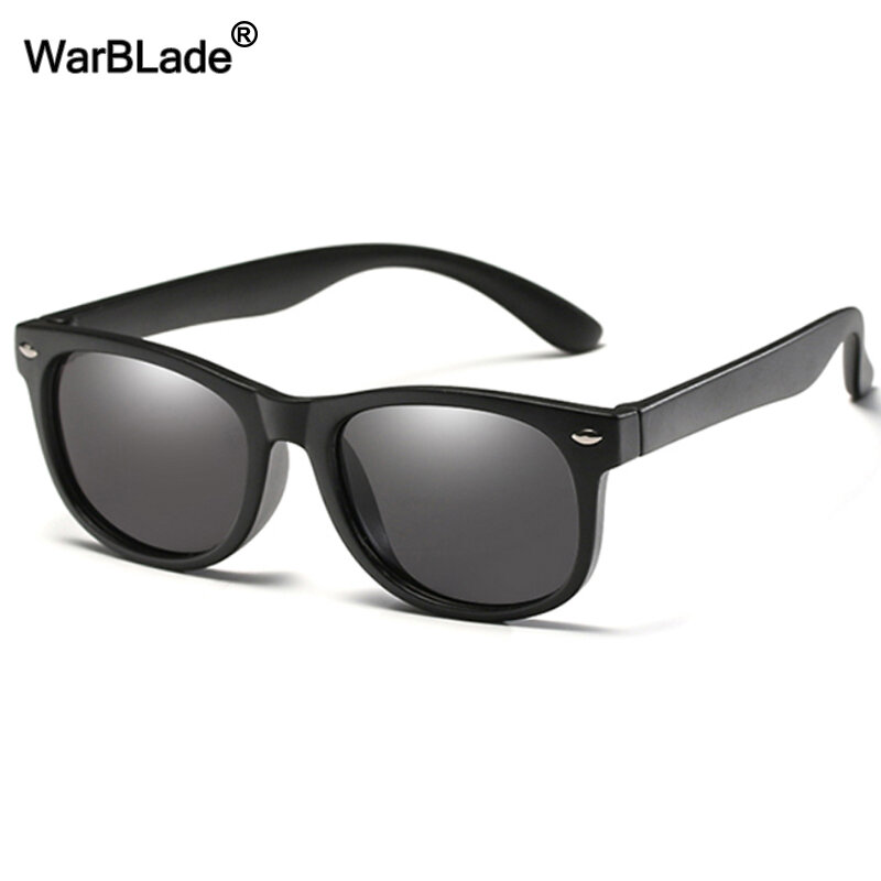 Warblade Ronde Gepolariseerde Kids Zonnebril Siliconen Flexibele Veiligheid Kinderen Zonnebril Mode Jongens Meisjes Shades Eyewear UV400