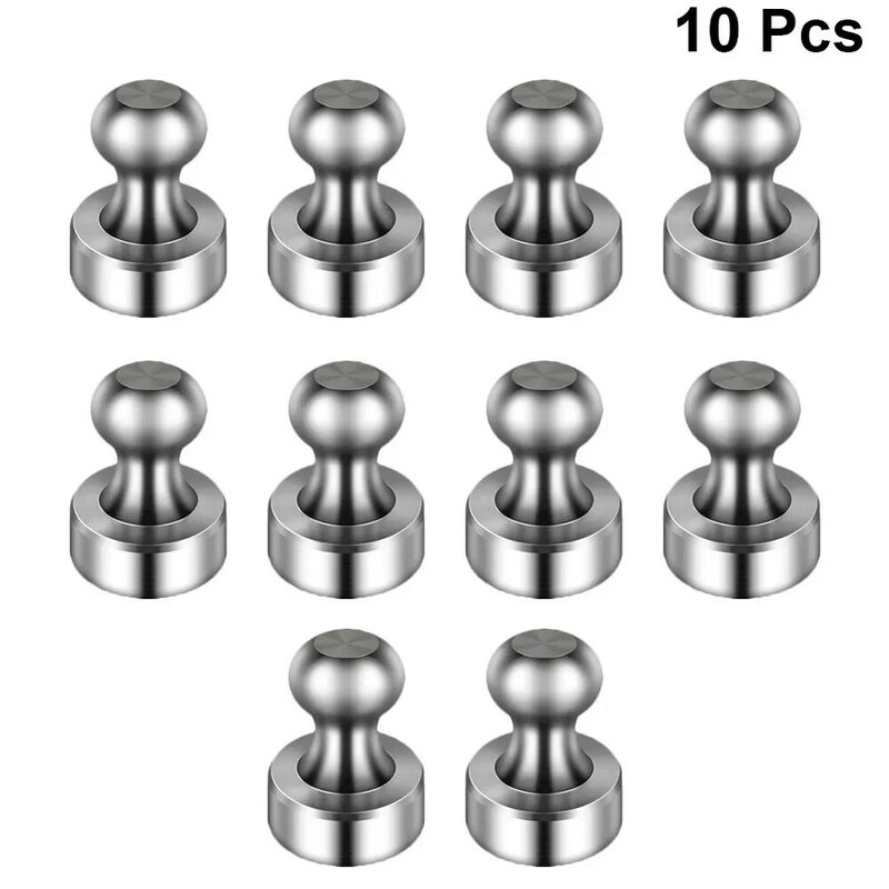 10pcs Metal Magnetic Pins Durable Magnets Locker Strong Magnets Push Pin Practical Magnet Pin for Home Office School Fridge Kitc
