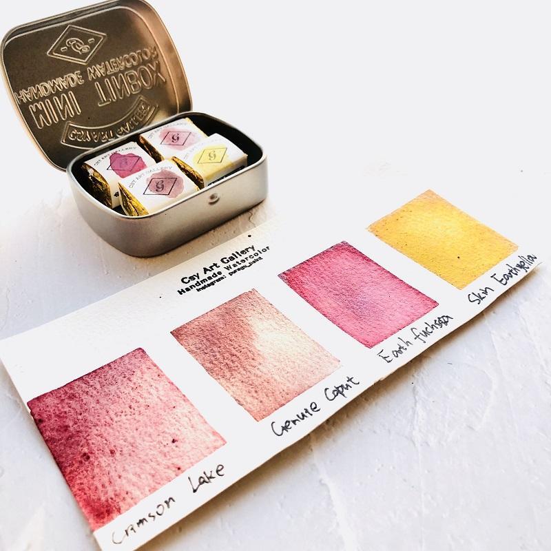 Warm Color Watercolor Pigment Materials Acuarelas Master Airtist Painting Pearly Handmade Mineral Solid for Learners1Pcs