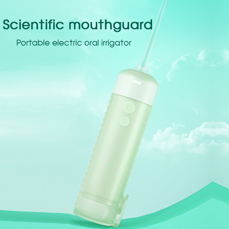 Boi 4 Modes IPX7 Lasting Battery Life Retractable Portable Oral Irrigator Gum Care Water Dental Floss 4 Nozzles Replaceable