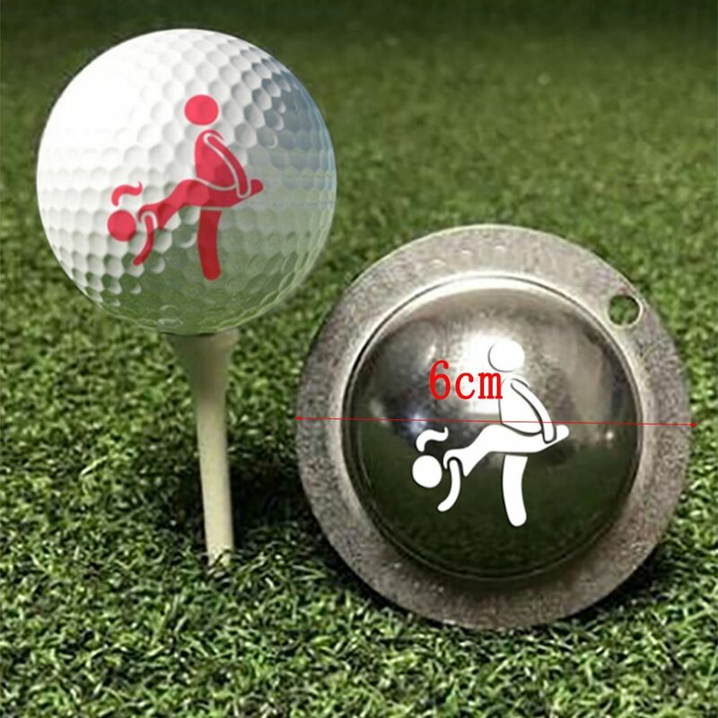 เครื่องมือกีฬาผู้ใหญ่สัญญาณตลก Liner Marker Golf Ball Marker แม่แบบการจัดตำแหน่งเครื่องมือรุ่นสาย