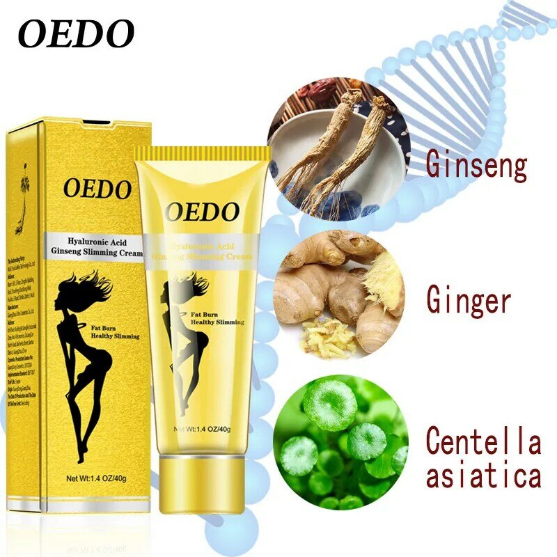 OEDO Ginseng Slimming Cream Burning Fat Effective Reduce Cellulite  Promote Fat Burning Fast Lose Weight Body Massage Cream