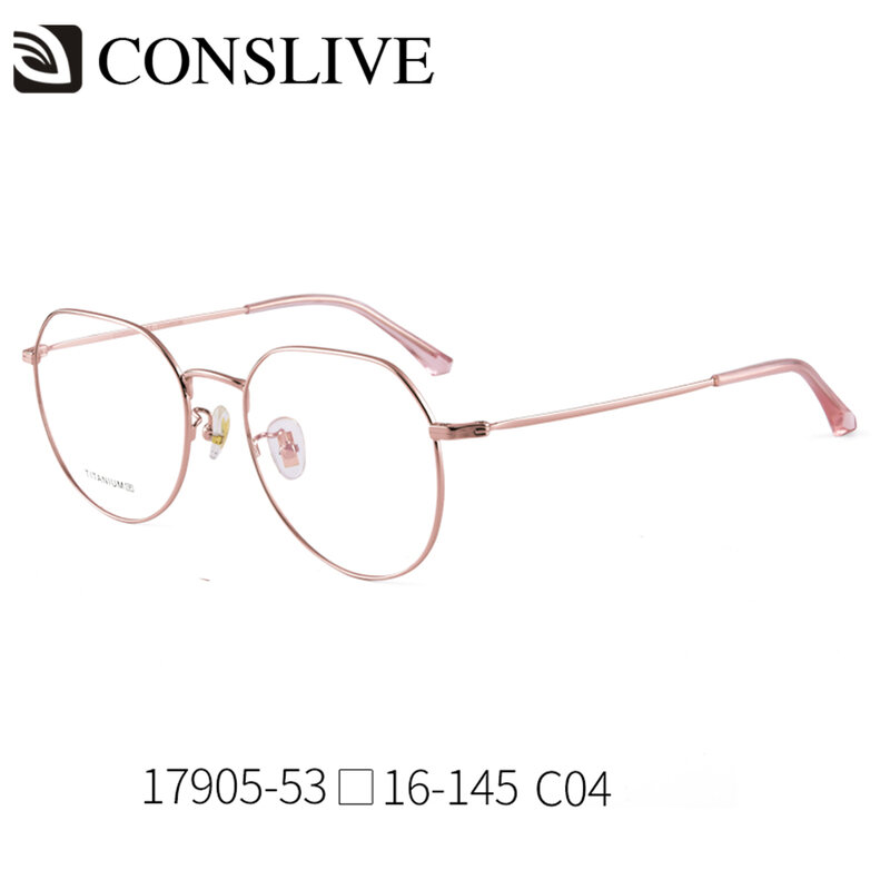 Gafas graduadas para miopía para mujer, lentes ópticas multifocales de titanio con montura y lentes 17905