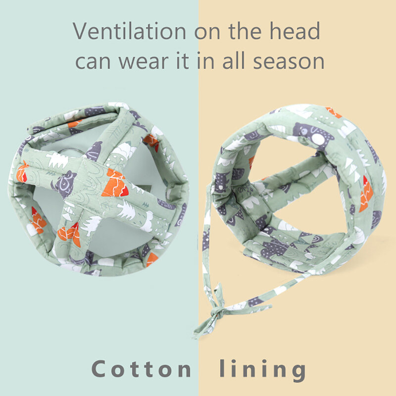 Coussin de Protection de la tête pour bébé, en coton doux, Anti-chute, casquette de soins pour bébé