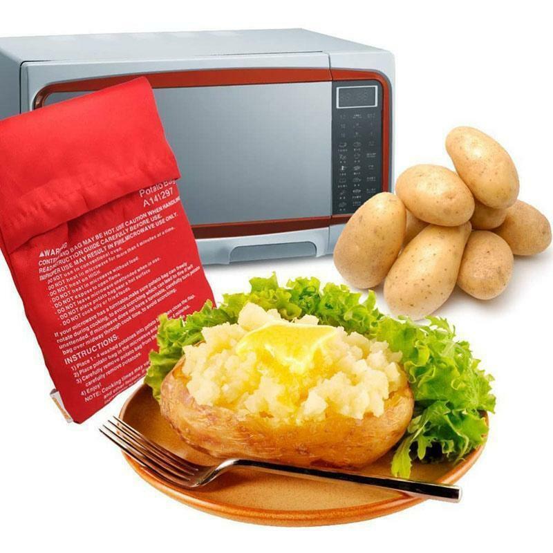 1 шт. новый красный моющийся мешок для плиты для запекания картофеля для микроволновой печи для приготовления картофеля Быстрый мешок для м...