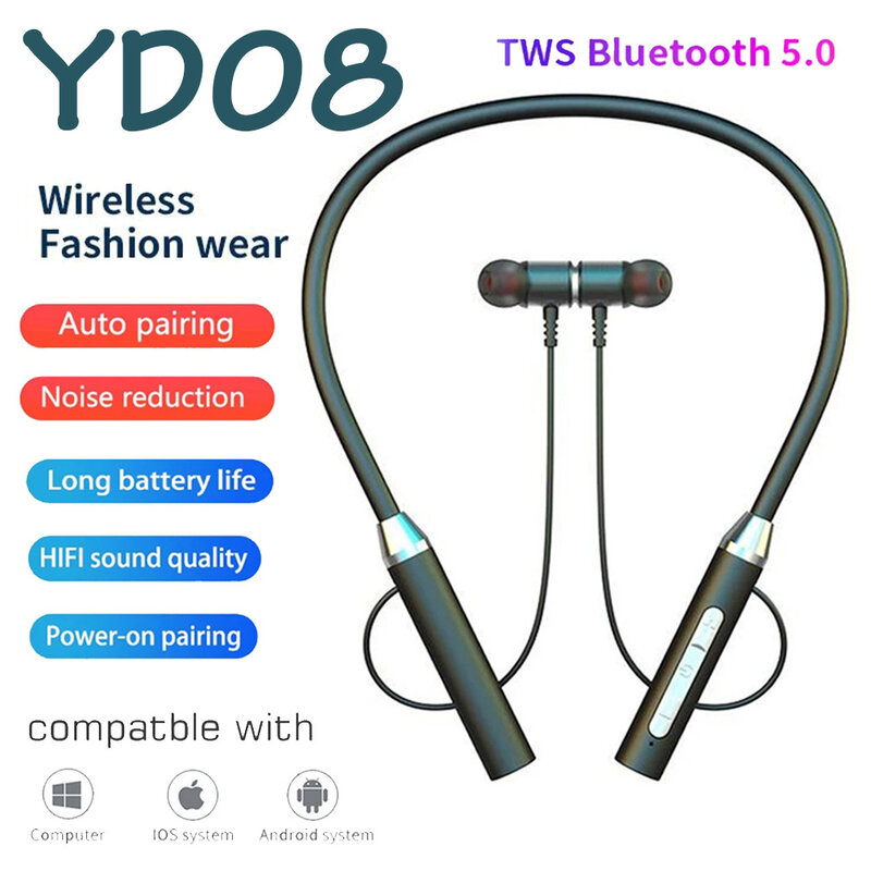 Auriculares inalámbricos YD08 para teléfono inteligente, audífonos TWS con Bluetooth, fone sem fio, dispositivos electrónicos de consumo