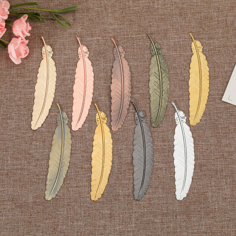 Metal Creative Feather Bookmarks Chinese Style Ancient Style Cultural and Creative Student Gift Retro Art Stationery