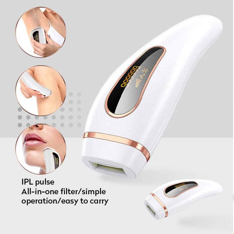 Depiladora láser eléctrica IPL para mujer, dispositivo de depilación Facial indolora para hombre y mujer, herramienta de depilación Facial