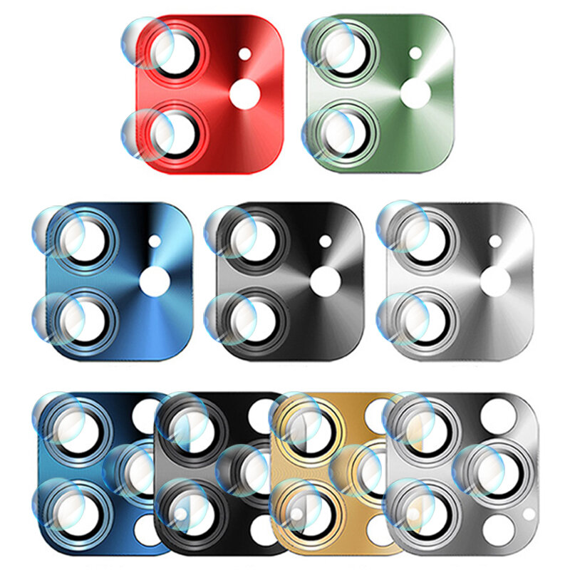 Metalowe i szklane obiektywy do obiektywów do iPhone12 Series Ultra cienkie aluminiowe osłony na obiektywy do iPhone 12 Mini Pro Max
