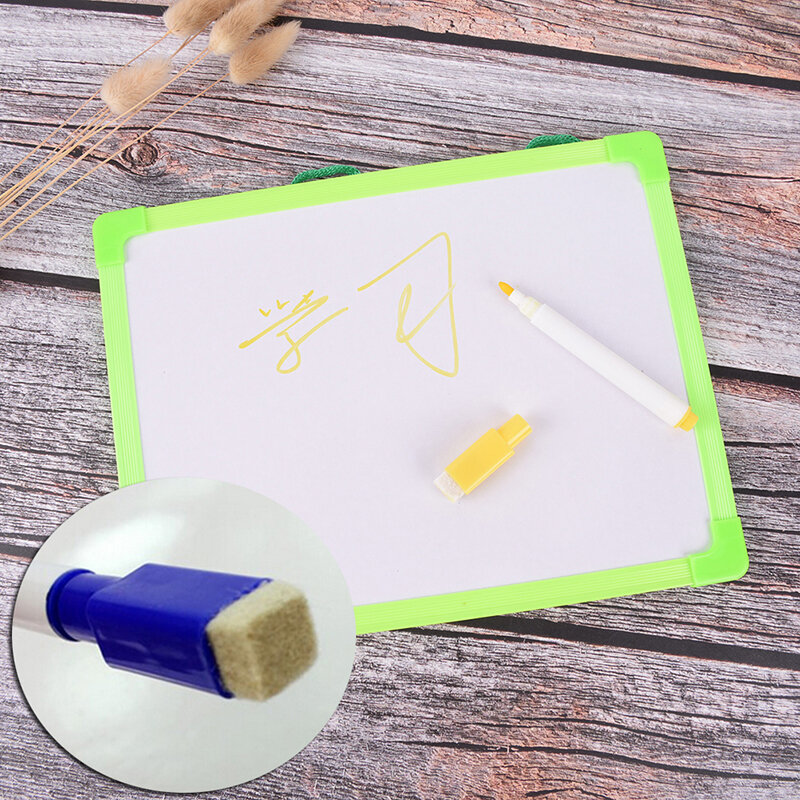 Mini Whiteboard Dry Wipe Gambar Papan Tulis Gantung Kecil Papan dengan Spidol untuk Childern Belajar Hadiah