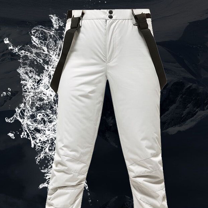 2021ใหม่ฤดูหนาวสกีกางเกงผู้ชายปรับฉนวนหิมะ Windproof กันน้ำอุ่นกางเกงสกีสโนว์บอร์ด
