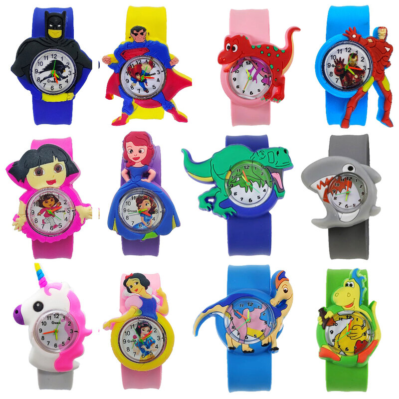 9 tipos de animal equipe pony relógio para crianças crianças relógios meninos meninas estudante relógio de quartzo da criança para o presente de aniversário do bebê