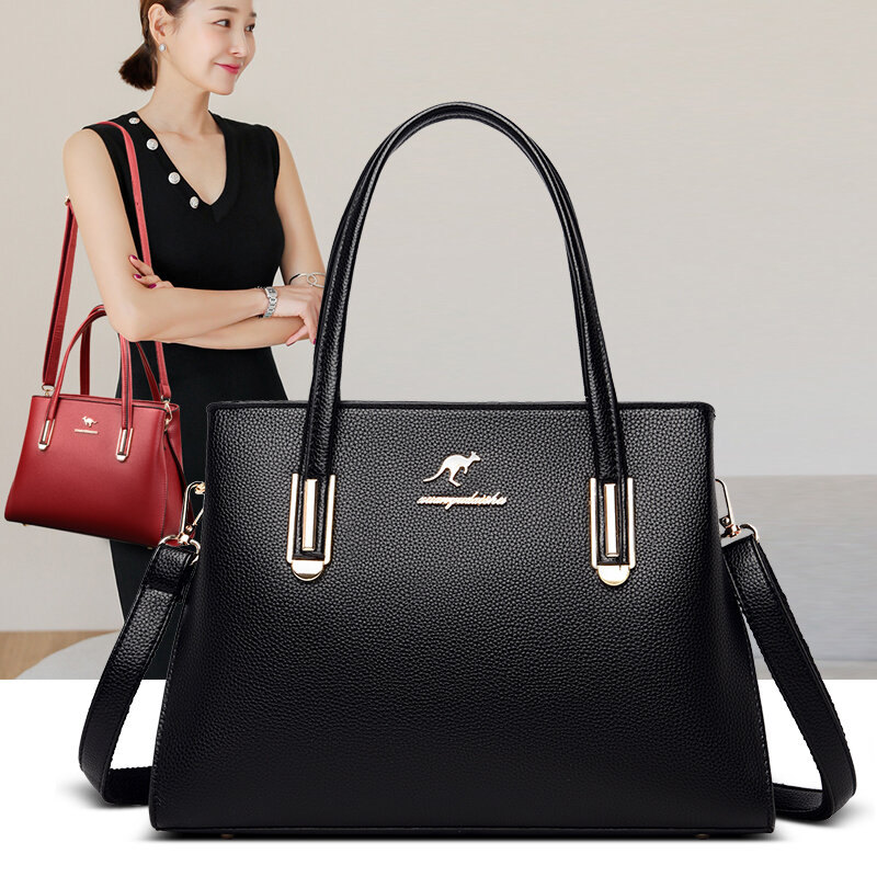 Famous Brand Genuine Leather Women Soft Leather Shoulder Bags for Women 2021 New Designer High Quality Women Handbags Sac A Main