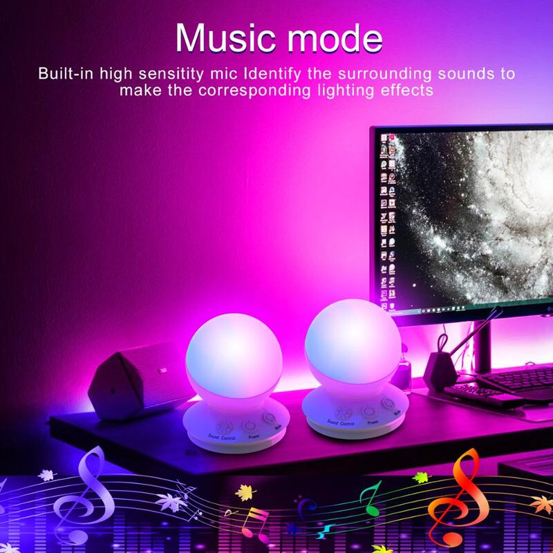 Festive Atmosphere Change Touch Light Led Smart Voice Control Night Light Colorful RGB Dimmable Decorative Holiday Gift Lights