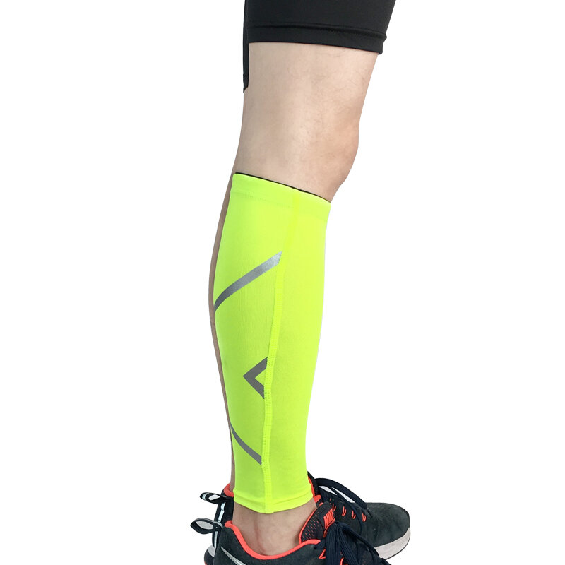 Lari Lintas Alam Bersepeda Leg Kompresi Lengan Penghangat Betis Kaki Tinggi Pelindung Pelindung Kaki Elastis Olahraga Bungkus Penjaga Shin Dukungan