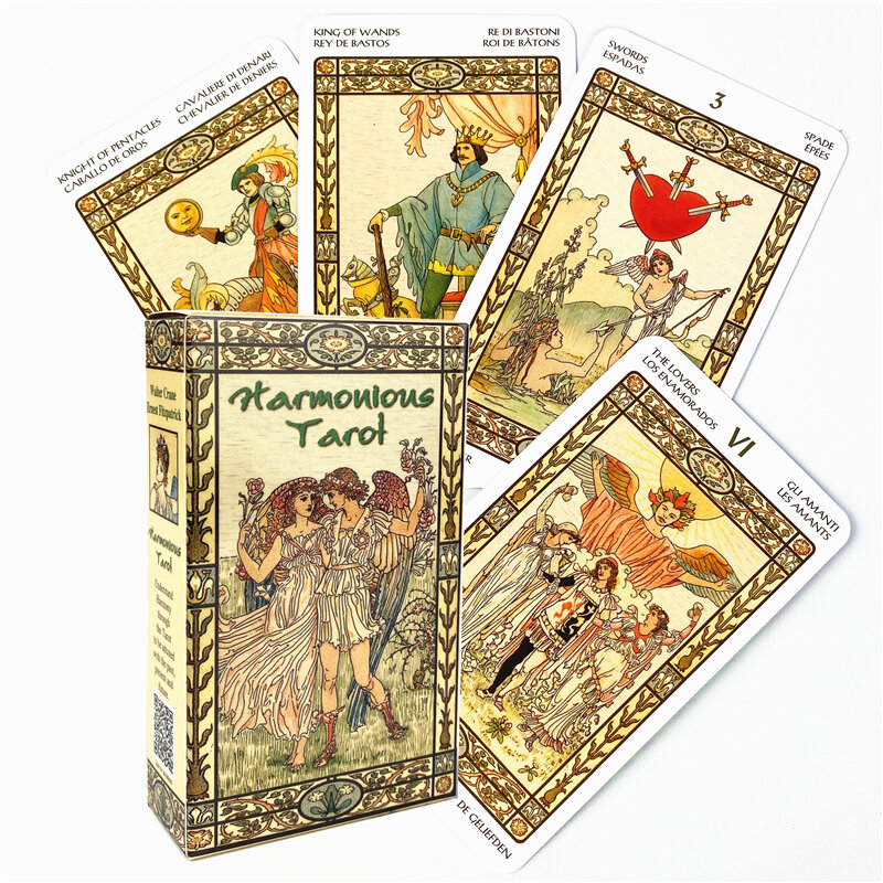 Baraja de Tarot armoniosa, juego de mesa de fiesta de ocio, cartas de oráculo de adivinación de alta calidad con guía electrónica