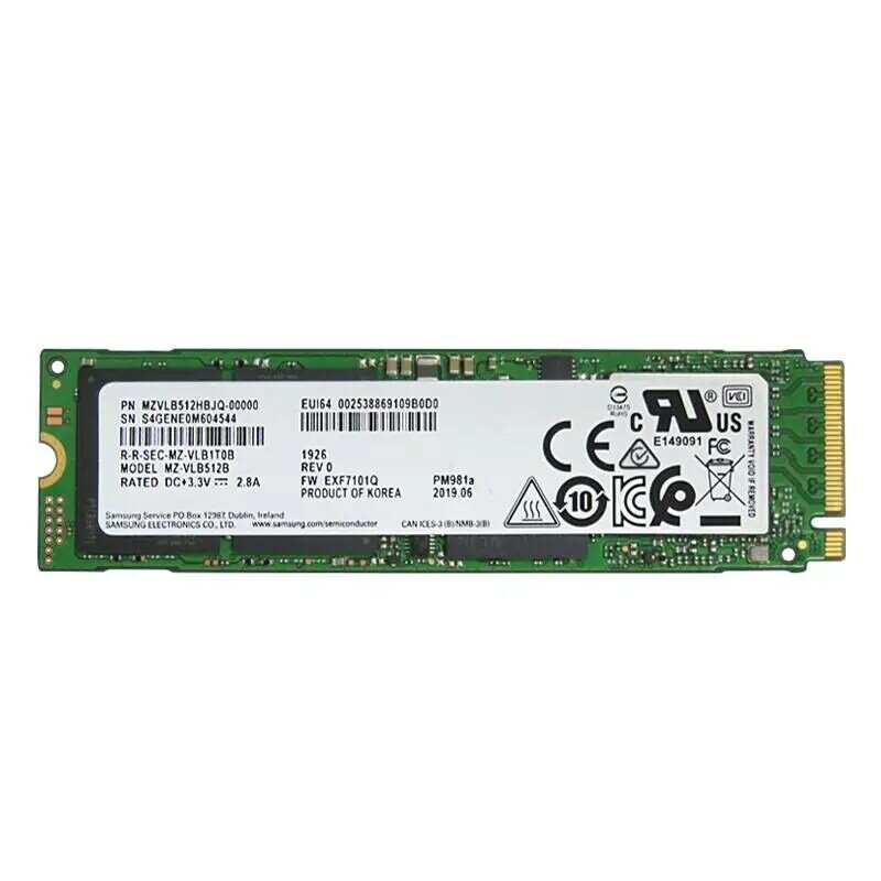 SAMSUNG PM981A M.2 SSD 240G 480G 1T Внутренние твердотельные накопители M2 NVMe PCIe 3,0x4 ноутбук Настольный SSD