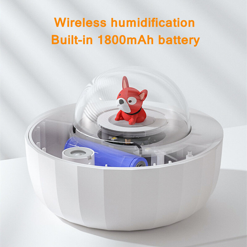 Cute Cartoon Dog Air Humidifier 300ml Mist Colorful Night Light USB Ultrasonic Aroma Diffuser Mist Birthday Gift Christmas Gift