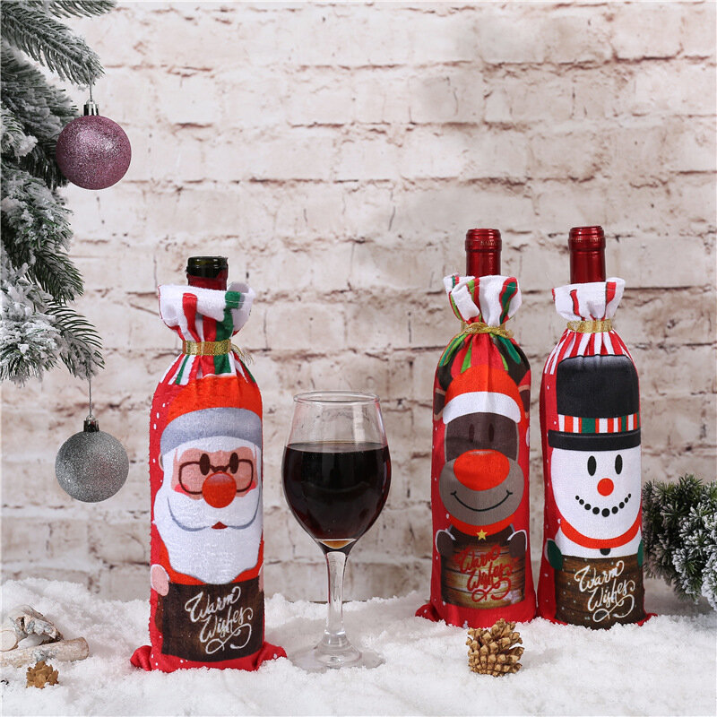 Decoração para garrafa de vinho natal natal 2020, capa contra poeira, natal, natal, natal, natal, decoração para casa, natal, jantar, 2019