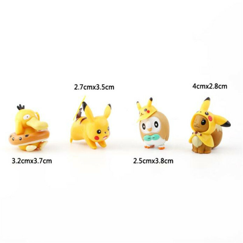 8 Teile/satz POKEMON Nette Pikachu Modell Spielzeug Tasche Monster Action Figur Anime Pokemon Spielzeug Kinder Geschenke